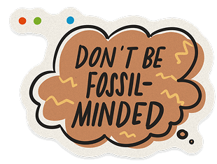 Cloud sticker: Don’t be fossil-minded