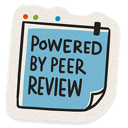Sticky note sticker: Powered by peer review